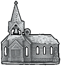 Church Pewter Stock Ornament - front