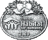 Habitat For Humanity custom pewter ornament - front view