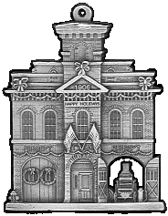 Firehouse Pewter Stock Ornament - front