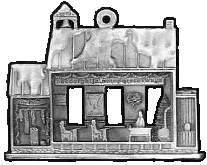 Schoolhouse Pewter Stock Ornament - back