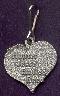 custum pewter zipper pull - memorial heart