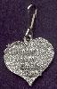 custom pewter zipper pull - heart