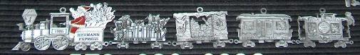 custom pewter train 5 year ornament series